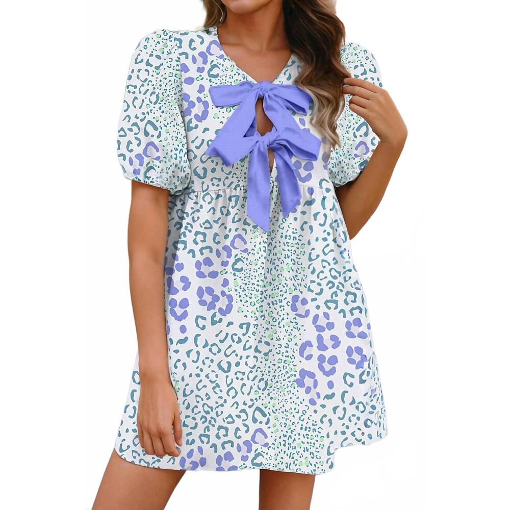NEW LITTLE DAISY CLOSET floral print mini dress in lavender